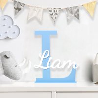 Namensschild Acryl | Buchstabe Monogramm Mit Wunschname Und Wunschfarbe von DeinLieblingsteil