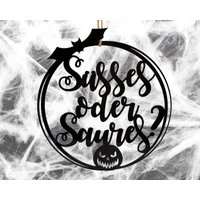 Türkranz Acryl | Halloween Süßes Oder Saures Türschild Türdeko Türkranz Acryl | Halloween Süßes Oder Saures Türschild Türdeko von DeinLieblingsteil
