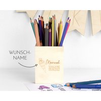 stiftebecher Holz | Schulkind Personalisierbar stiftebecher Holz | Schulkind Personalisierbar von DeinLieblingsteil
