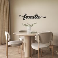 3D Schriftzug "Familie" Aus Acrylglas & Holz | Wanddeko Wohnzimmer Schlafzimmer Dekoration Schrift Familien Schild Eingang Deko von DeinLieblingswerkGER