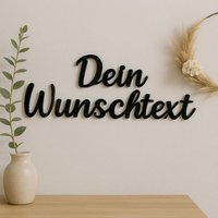 Individueller Schriftzug Aus Acrylglas Bis Zu 1, 8 Meter Lang | Schwarz & Weiß Personalisierbarer Wand Deko Wohnzimmer von DeinLieblingswerkGER