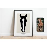 Personalisiertes Poster Deines Pferdes | Wandbild Portrait Pferdebild Pferdeportrait Pferdekopf Vom Pferd von DeinLieblingswerkGER