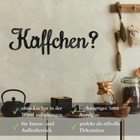 Schriftzug Käffchen Aus Hochwertigem Acrylglas | Schwarz & Weiß Küchen Deko Wand Kaffee Liebe Einrichtungsideen Küche von DeinLieblingswerkGER