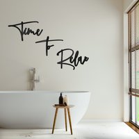 Time To Relax Schriftzug Aus Hochwertigem Acrylglas | Deko Bad Wanddeko Wohnzimmer Schlafzimmer Wandbild Badezimmer von DeinLieblingswerkGER