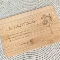 Graviertes Schneidebrett Holz - Geschenk Für Schwester & Geschwister | Personalisiert Geburtstag, Weihnachten Geschenkidee Küche Graviertes Schneidebrett Holz - Geschenk Für Schwester & Geschwister | Personalisiert Geburtstag, Weihnachten Geschenkidee Küche von DeinMomentDesignDE