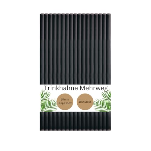 DeinPack 100 Mehrweg-Trinkhalme aus Kunststoff - Ø7mm Länge 150mm - Nachhaltig & Wiederverwendbar - Ideal für Cocktails & Drinks - schwarze Strohhalme in Premium PP-Qualität DeinPack 100 Mehrweg-Trinkhalme aus Kunststoff - Ø7mm Länge 150mm - Nachhaltig & Wiederverwendbar - Ideal für Cocktails & Drinks - schwarze Strohhalme in Premium PP-Qualität von DeinPack