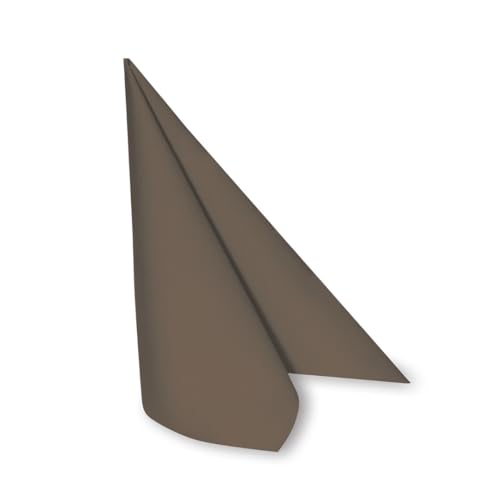 DeinPack 50 x Airlaid Serviette 40 x 40 cm braun - hochwertige Einwegservietten stoffähnlich - Reißfest, Saugstark & Formstabil - ideal für Hochzeit, Partys und Events von DeinPack