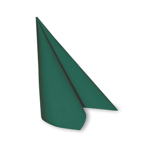 DeinPack 50 x Airlaid Serviette 40 x 40 cm dunkelgrün - hochwertige Einwegservietten stoffähnlich - Reißfest, Saugstark & Formstabil - ideal für Hochzeit, Partys und Events von DeinPack