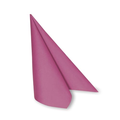 DeinPack 50 x Airlaid Serviette 40 x 40 cm fuchsia - hochwertige Einwegservietten stoffähnlich - Reißfest, Saugstark & Formstabil - ideal für Hochzeit, Partys und Events von DeinPack