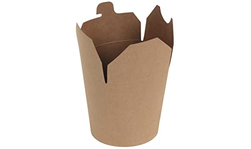 DeinPack 1000 x Asia Box 650ml - Take Away Box to Go - Bio Verpackung Nudeln I Kraftkarton Schachtel - Food tray mit Faltdeckel - Dönerbox von DeinPack