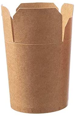 DeinPack 500 x Asia Box 710ml - Take Away Box to Go - Bio Verpackung Nudeln I Kraftkarton Schachtel - Food tray mit Faltdeckel - Dönerbox von DeinPack