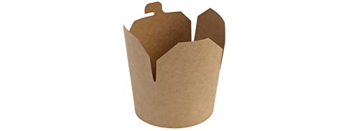 DeinPack Nudel-Box Take Away Asia-Box to Go Box Bio Verpackung Nudeln I Kraftkarton Schachtel Bio Food Box mit Faltdeckel und PLA Innenbeschichtung kompostierbar I 50 Nudelboxen Pappe braun 920 ml von DeinPack