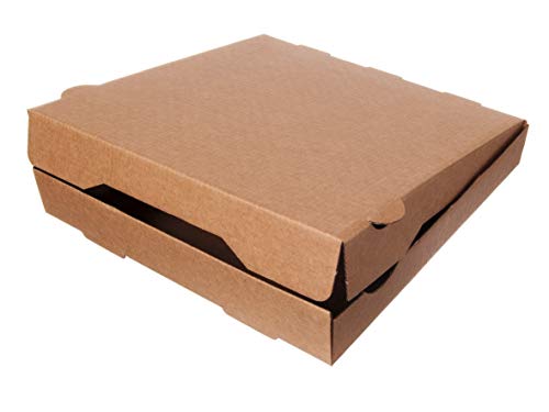 DeinPack Pizzakarton 30x30 Pizzaschachtel Karton für Pizza I Pizza-Boxen 30x30 cm Pizza-Kartons 100 Stück I Kompostierbare Verpackung Pizza-Box Quadratisch Recyclingkarton Braun von DeinPack