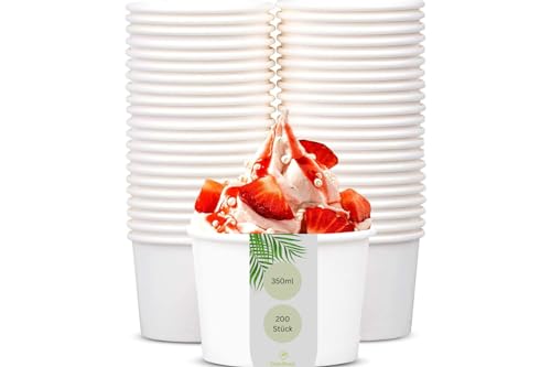 DeinPack 200 Eisbecher 350 ml | Umweltfreundliche Universal Karton für EIS, Dessert, Fingerfood, Vorspeisen, Snacks I Speisebecher weiß unbedruckt rund DeinPack 200 Eisbecher 350 ml | Umweltfreundliche Universal Karton für EIS, Dessert, Fingerfood, Vorspeisen, Snacks I Speisebecher weiß unbedruckt rund von DeinPack