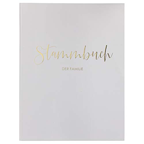 DeinWeddingshop Stammbuch der Familie, personalisiert - Familienstammbuch Hochzeit Standesamt - Deluxe Serie - Hardcover (weiß Weiss Pure White) (16x21cm, PERSONALISIERT) von DeinWeddingshop