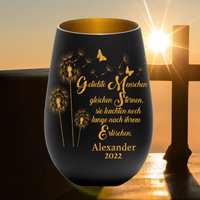 Trauerlicht Mit Gravur Gedenklicht Erinnerungslicht Grablicht Trauergeschenk Zur Beerdigung Sternkind Abschied Trauerlicht Mit Gravur Gedenklicht Erinnerungslicht Grablicht Trauergeschenk Zur Beerdigung Sternkind Abschied von DeinWindlicht