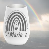 Trauerlicht - Gravur Mit Namen Und Datum Gedenklicht Erinnerungslicht Grablicht Trauergeschenk Am Ende Des Regenbogens Sternkind von DeinWindlicht