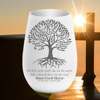 Trauerlicht Mit Gravur Gedenklicht Erinnerungslicht Grablicht Trauergeschenk Zur Beerdigung Sternkind Abschied Trauerkerze von DeinWindlicht