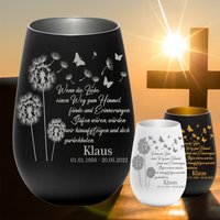Trauerlicht Mit Gravur Gedenklicht Erinnerungslicht Grablicht Trauergeschenk Zur Beerdigung Sternkind Abschied Trauerkerze von DeinWindlicht