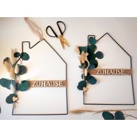 Türkranz Haus, Türdeko "Zu Hause" Mit Eukalyptus, Metallobjekt Wohnaccessoire Türkranz Haus, Türdeko "Zu Hause" Mit Eukalyptus, Metallobjekt Wohnaccessoire von DeinWohnLiebling