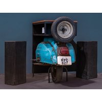 Upcycling Vespa Bartisch - Handgefertigtes Unikat | Vintage Bar-Dekoration Einzigartige Möbel Designer-Tisch von DeinWunschBuch