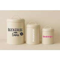 Personalisierte Hundevorratsdosen Beschriftung - Hunde-/Katzenbedarf Geschenk Für Haustierbesitzer- Etiketten Leckerlis, Hundefutter Personalisierte Hundevorratsdosen Beschriftung - Hunde-/Katzenbedarf Geschenk Für Haustierbesitzer- Etiketten Leckerlis, Hundefutter von DeinWunschwerk