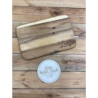 Holzbrettchen "Heute, Morgen, Übermorgen" Rund Personalisiert - Geschenk, Schneidebrett, Frühstücksbrett von DeinbestesStueck