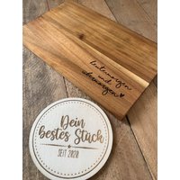 Holzbrettchen "Heute, Morgen Und Übermorgen" Personalisiert - Geschenk, Schneidebrett, Frühstücksbrett von DeinbestesStueck