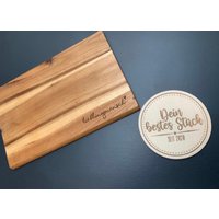 Holzbrettchen "Lieblingsmensch Herz" Personalisiert - Geschenk, Schneidebrett, Frühstücksbrett von DeinbestesStueck
