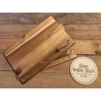 Holzbrettchen "Name + Herz" Personalisiert - Geschenk, Schneidebrett, Frühstücksbrett von DeinbestesStueck