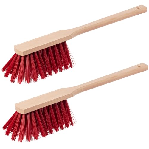 2er Set Handfeger Mit Langem Stiel, Made in Germany - Für Draußen, Garten - Robuster Handbesen, Langstiel Handkehrer von Deine Bürste