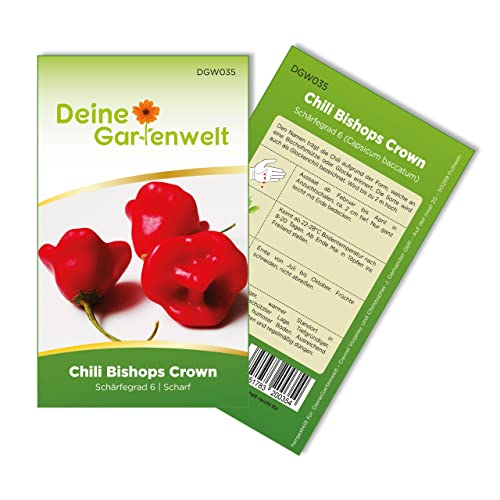 Chili Bishops Crown Samen - Capsicum baccatum - Chilisamen - scharfe Sorte - Gemüsesamen - Saatgut für 5 Pflanzen von Deine Gartenwelt