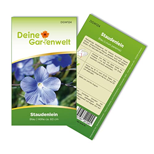 Lein blau Samen - Linum perenne - Leinsamen - Blumensamen - Saatgut für 50 Pflanzen von Deine Gartenwelt