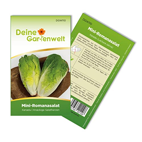 Romanasalat Xanadu Samen - Lactuca sativa - Romanasalatsamen - Gemüsesamen - Saatgut für 150 Pflanzen von Deine Gartenwelt