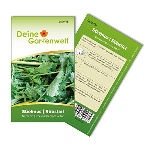Stielmus | Rübstiel Namenia Samen - Brassica rapa -Stielmussamen - Gemüsesamen - Saatgut für 1.000 Pflanzen von Deine Gartenwelt