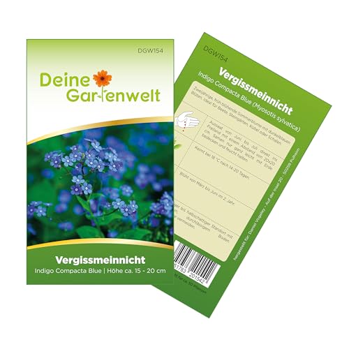 Vergissmeinnicht Indigo Compacta Blue Samen - Myosotis sylvatica - Vergissmeinnichtsamen - Blumensamen - Saatgut für 50 Pflanzen von Deine Gartenwelt