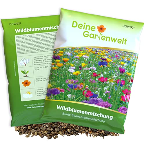 Wildblumenmischung - 100 g Samen für Wildblumenwiese - Saatgut für bunte Blumenwiese von Deine Gartenwelt