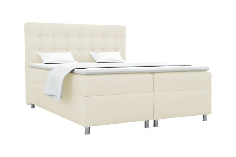 Deine Möbel 24 Boxspringbett BRILL Komplettbett inkl. Bonellfederkernmatratzen H3 (in Stoff / Velour Creme Beige Grau Hellgrau Dunkelgrau Anthrazit Schwarz, Polsterbett Matratzen H3 H4 zur Auswahl), inkl. Topper und Bettkästen, 120x200 140x200 160x200 180x200 200x200 von Deine Möbel 24