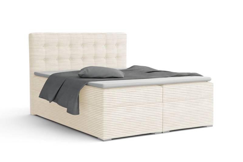 Deine Möbel 24 Boxspringbett CARLY Boxspring Komplettbett Polsterbett Bonellfederkernmatratzen H3 (Beige Creme Grau Dunkelgrau Graphit Anthrazit Schwarz, 3-St., Boxbett Cord Cord-Samt 120x200 140x200 160x200 180x200 200x200), inkl. Bettkasten Topper Matratzen H3 H4 Deine Möbel 24 Boxspringbett CARLY Boxspring Komplettbett Polsterbett Bonellfederkernmatratzen H3 (Beige Creme Grau Dunkelgrau Graphit Anthrazit Schwarz, 3-St., Boxbett Cord Cord-Samt 120x200 140x200 160x200 180x200 200x200), inkl. Bettkasten Topper Matratzen H3 H4 von Deine Möbel 24