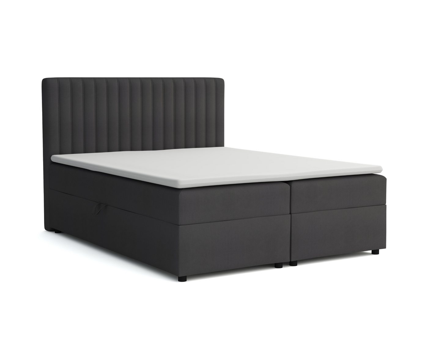 Deine Möbel 24 Boxspringbett KATI Komplettbett Polsterbett Bett Bonellfederkernmatratzen H3 (Taschenfederkernmatratzen 7 Zonen H4 optional Samt Velour, 3-St., Ehebett Matratzen H3 / H4 zur Auswahl Beige Grau Hellgrau Dunkelgrau), inkl Topper Bettkästen, 120x200 140x200 160x200 180x200 200x200 Deine Möbel 24 Boxspringbett KATI Komplettbett Polsterbett Bett Bonellfederkernmatratzen H3 (Taschenfederkernmatratzen 7 Zonen H4 optional Samt Velour, 3-St., Ehebett Matratzen H3 / H4 zur Auswahl Beige Grau Hellgrau Dunkelgrau), inkl Topper Bettkästen, 120x200 140x200 160x200 180x200 200x200 von Deine Möbel 24