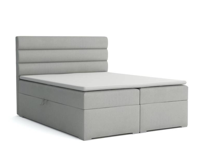 Deine Möbel 24 Boxspringbett KORNEL 120x200 140x200 160x200 180x200 200x200 Ehebett Bett (Creme Beige Grau Hellgrau Graphit Schwarz, 3-St., Boxspring inkl. Bonell-Federkernmatratzen H3, inkl. Kaltschaum-Topper), Boxbett Polsterbett Komplettbett Matratze H3 / H4 zur Auswahl von Deine Möbel 24