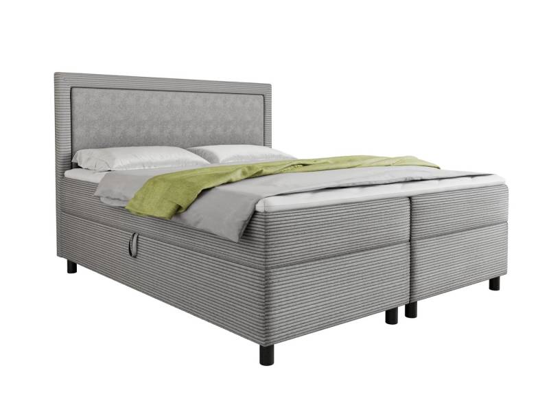 Deine Möbel 24 Boxspringbett LARS 120x200 140x200 160x200 180x200 200x200 cm (Bonell-Federkernmatratzen H3 Taschenfederkernmatratzen 7 Zonen H4, 3-St., Polsterbett Komplettbett Bett Schlafzimmer inkl. Topper), Beige Grau Graphit Anthrazit Schwarz Graphit Stauraum Bettkasten Deine Möbel 24 Boxspringbett LARS 120x200 140x200 160x200 180x200 200x200 cm (Bonell-Federkernmatratzen H3 Taschenfederkernmatratzen 7 Zonen H4, 3-St., Polsterbett Komplettbett Bett Schlafzimmer inkl. Topper), Beige Grau Graphit Anthrazit Schwarz Graphit Stauraum Bettkasten von Deine Möbel 24