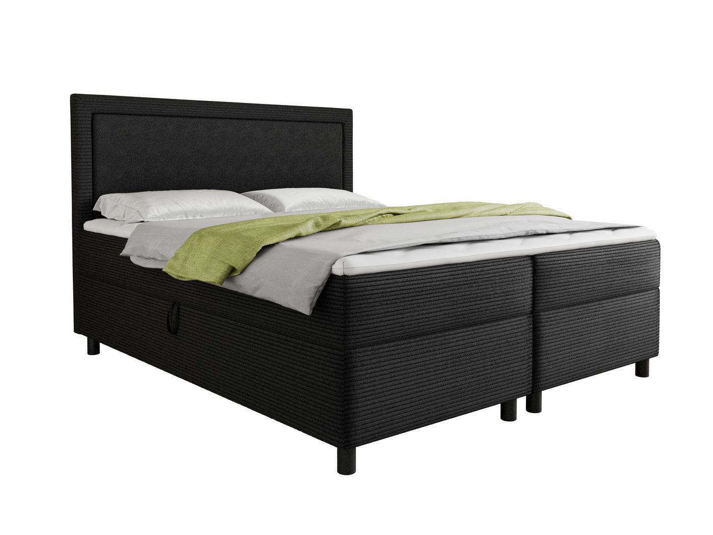 Deine Möbel 24 Boxspringbett LARS 120x200 140x200 160x200 180x200 200x200 cm (Bonell-Federkernmatratzen H3 Taschenfederkernmatratzen 7 Zonen H4, 3-St., Polsterbett Komplettbett Bett Schlafzimmer inkl. Topper), Beige Grau Graphit Anthrazit Schwarz Graphit Stauraum Bettkasten Deine Möbel 24 Boxspringbett LARS 120x200 140x200 160x200 180x200 200x200 cm (Bonell-Federkernmatratzen H3 Taschenfederkernmatratzen 7 Zonen H4, 3-St., Polsterbett Komplettbett Bett Schlafzimmer inkl. Topper), Beige Grau Graphit Anthrazit Schwarz Graphit Stauraum Bettkasten von Deine Möbel 24