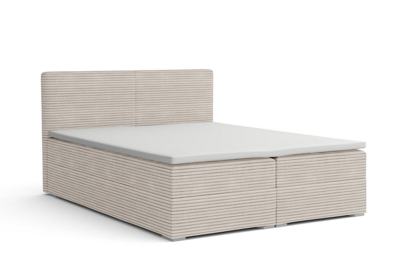 Deine Möbel 24 Boxspringbett LON III mit Bettkasten, Polsterbett mit Topper, Kompletbett (Boxbett mit Bonell-Federkern H3 oder Taschen-Federkernmatratzen H4, 1-St., Cord-Stoff Beige Creme Grau Dunkelgrau Graphit Schwarz), Größen: 140x200 160x200 180x200 200x200 Deine Möbel 24 Boxspringbett LON III mit Bettkasten, Polsterbett mit Topper, Kompletbett (Boxbett mit Bonell-Federkern H3 oder Taschen-Federkernmatratzen H4, 1-St., Cord-Stoff Beige Creme Grau Dunkelgrau Graphit Schwarz), Größen: 140x200 160x200 180x200 200x200 von Deine Möbel 24