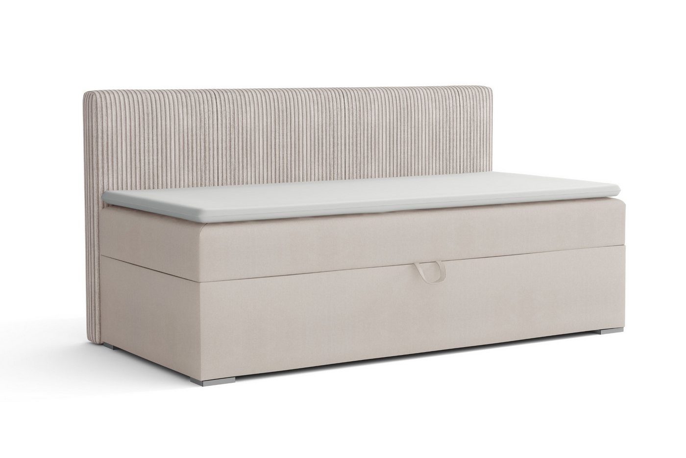 Deine Möbel 24 Boxspringbett MATI BIS Daybett Tagesbett Schlafsofa Couch Jugendsofa Stauraumbett (mit Schlaffunktion Bettkasten Einzelbett Polsterbett Matratze H3 H4, 3-St., mit Schlaffunktion und Bettkasten Stauraumbett Jugendsofa), 90x200 100x200 Schwarz Grau Rosa Beige Anthrazit Cord Velour von Deine Möbel 24