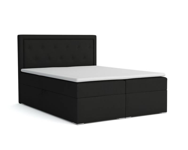 Deine Möbel 24 Boxspringbett PABLO Boxspring Komplettbett Polsterbett Bonellfederkernmatratzen H3 (120x200 140x200 160x200 180x200 200x200 Komplettbett Boxspring), inkl. Topper aus Kaltschaum inkl. Matratzen H3 / H4 zur Auswahl von Deine Möbel 24