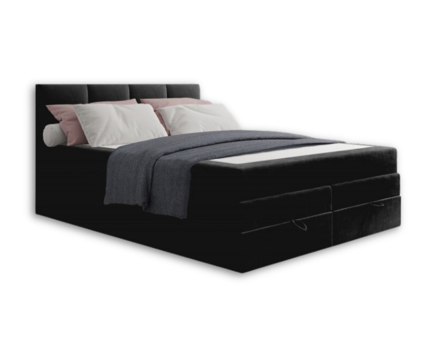 Deine Möbel 24 Boxspringbett PRADO Polsterbett Komplettbett in Velours H3+H3 inkl. Topper (Set Grau Hellgrau Schwarz Beige Dunkelgrau Anthrazit, 4-St., 2 Bonellfederkernmatratzen H3 + 1 Taschenfederkenmatratze H3/H3), 140x200 160x200 180x200 200x200 Deine Möbel 24 Boxspringbett PRADO Polsterbett Komplettbett in Velours H3+H3 inkl. Topper (Set Grau Hellgrau Schwarz Beige Dunkelgrau Anthrazit, 4-St., 2 Bonellfederkernmatratzen H3 + 1 Taschenfederkenmatratze H3/H3), 140x200 160x200 180x200 200x200 von Deine Möbel 24
