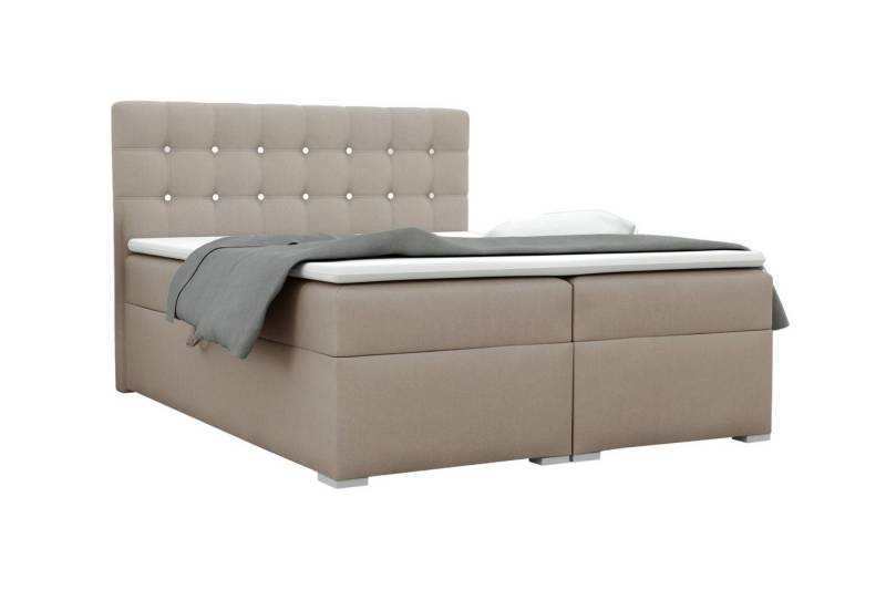 Deine Möbel 24 Boxspringbett ROSE Boxbett Komplettbett inkl. Bonellfederkernmatratzen H3 (Taschenfederkernmatratzen 7 Zonen H4 optional, Polsterbett Ehebett Bett mit Strass Strasssteinen, 3-St., Polsterbett Beige Grau Hellgrau Dunkelgrau Schwarz Graphit Anthrazit), Topper Bettkästen 120x200 140x200 160x200 180x200 200x200 Velour Samt Deine Möbel 24 Boxspringbett ROSE Boxbett Komplettbett inkl. Bonellfederkernmatratzen H3 (Taschenfederkernmatratzen 7 Zonen H4 optional, Polsterbett Ehebett Bett mit Strass Strasssteinen, 3-St., Polsterbett Beige Grau Hellgrau Dunkelgrau Schwarz Graphit Anthrazit), Topper Bettkästen 120x200 140x200 160x200 180x200 200x200 Velour Samt von Deine Möbel 24