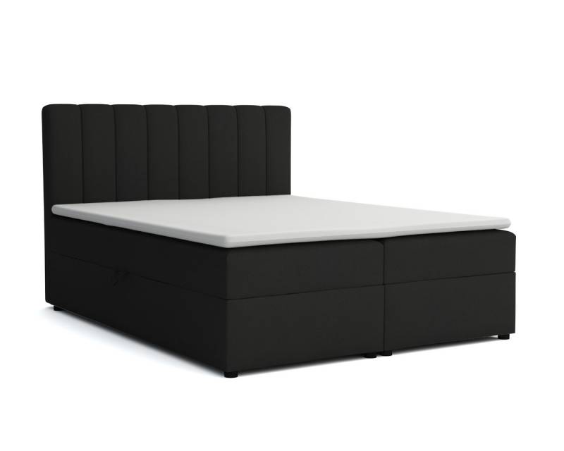 Deine Möbel 24 Boxspringbett VIKA Komplettbett Polsterbett Bett Bonellfederkernmatratzen H3 (Taschenfederkernmatratzen 7 Zonen H4 optional Samt Velour, 3-St., Ehebett Matratzen H3 / H4 zur Auswahl Beige Grau Hellgrau Dunkelgrau), inkl Topper Bettkästen, 120x200 140x200 160x200 180x200 200x200 von Deine Möbel 24