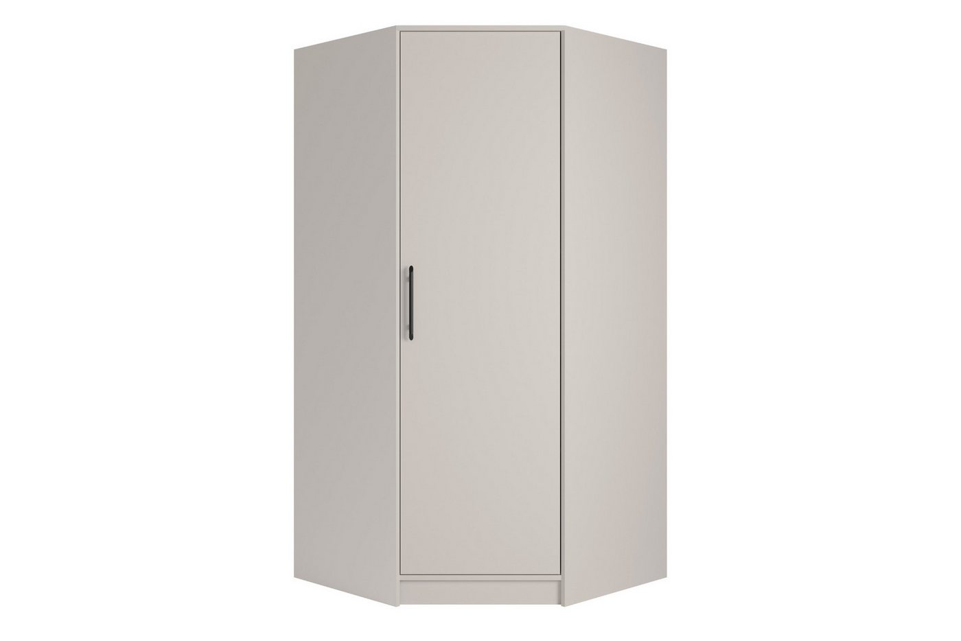 Deine Möbel 24 Eckkleiderschrank SAM SR4 mit Kleiderstangen, Farbe: Cashmere, mit Aufsatz optional (Set, 2-St., mit Stauraum) Drehtürenschrank 95 cm breit für Schlafzimmer Flur Garderobe von Deine Möbel 24
